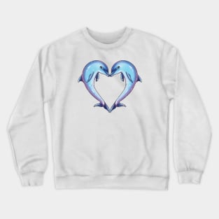 Dolphin Heart Crewneck Sweatshirt